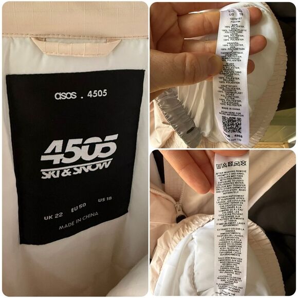 ASOS 4505 Ski & Snow Color Block Jacket in Pastel Multi - Size 18 - Picture 8 of 10